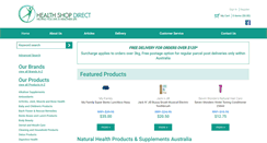 Desktop Screenshot of healthshopdirect.com.au