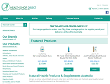 Tablet Screenshot of healthshopdirect.com.au